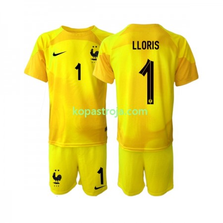 Billiga Fotbollströjor Frankrike Hugo Lloris 1 Målvakt Barn Tredje tröja WM 2022 Kortärmad